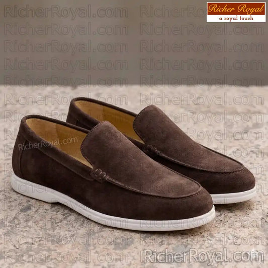 Premium Suede Loafers for Men Easy Slip-On Pure Leather Moccasin Shoes