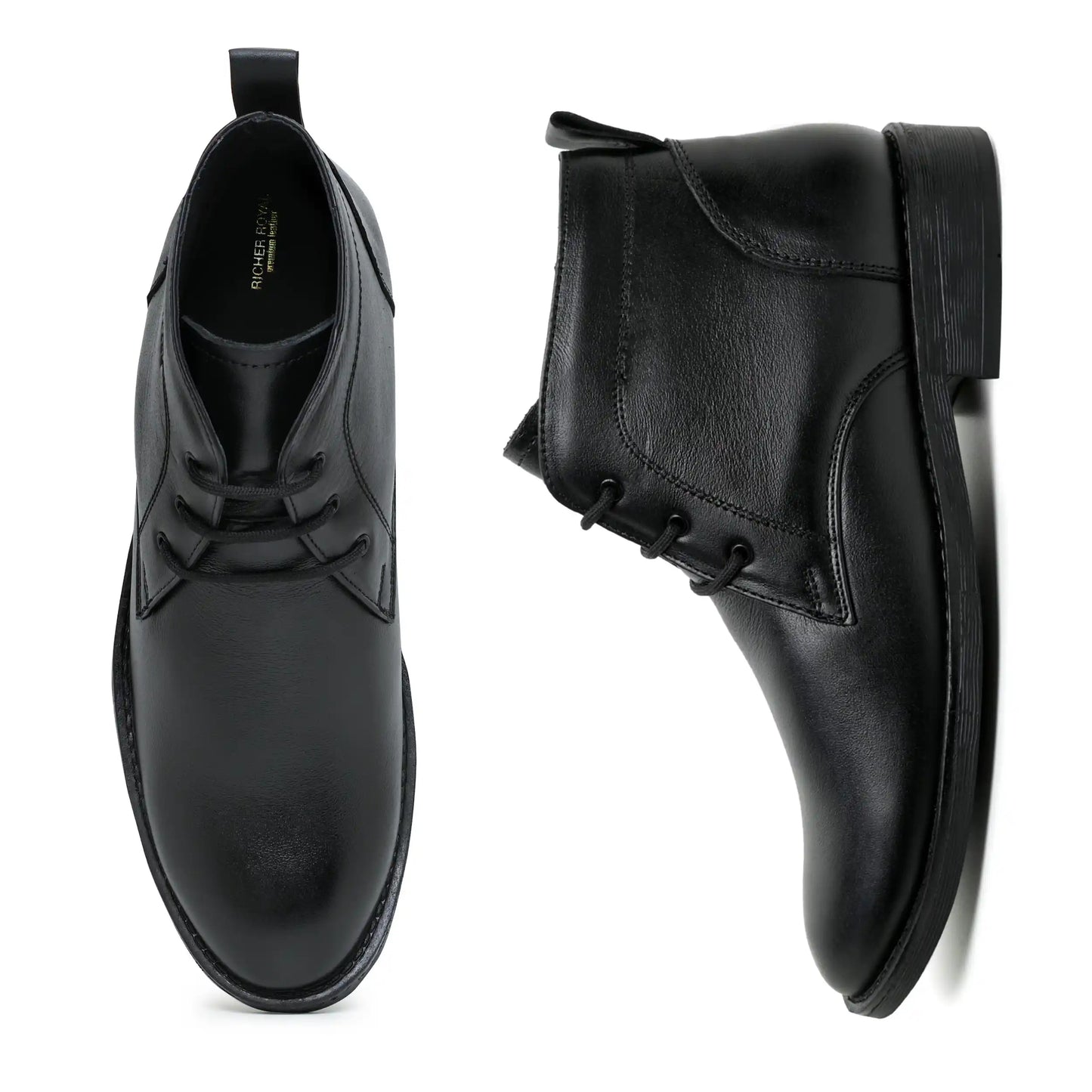 Men Pure Leather Chukka Boots Ankle Shoes