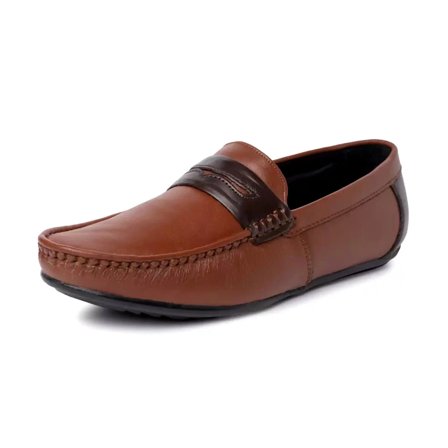 Men Pure Leather Casual Slip On Loafer Shoes