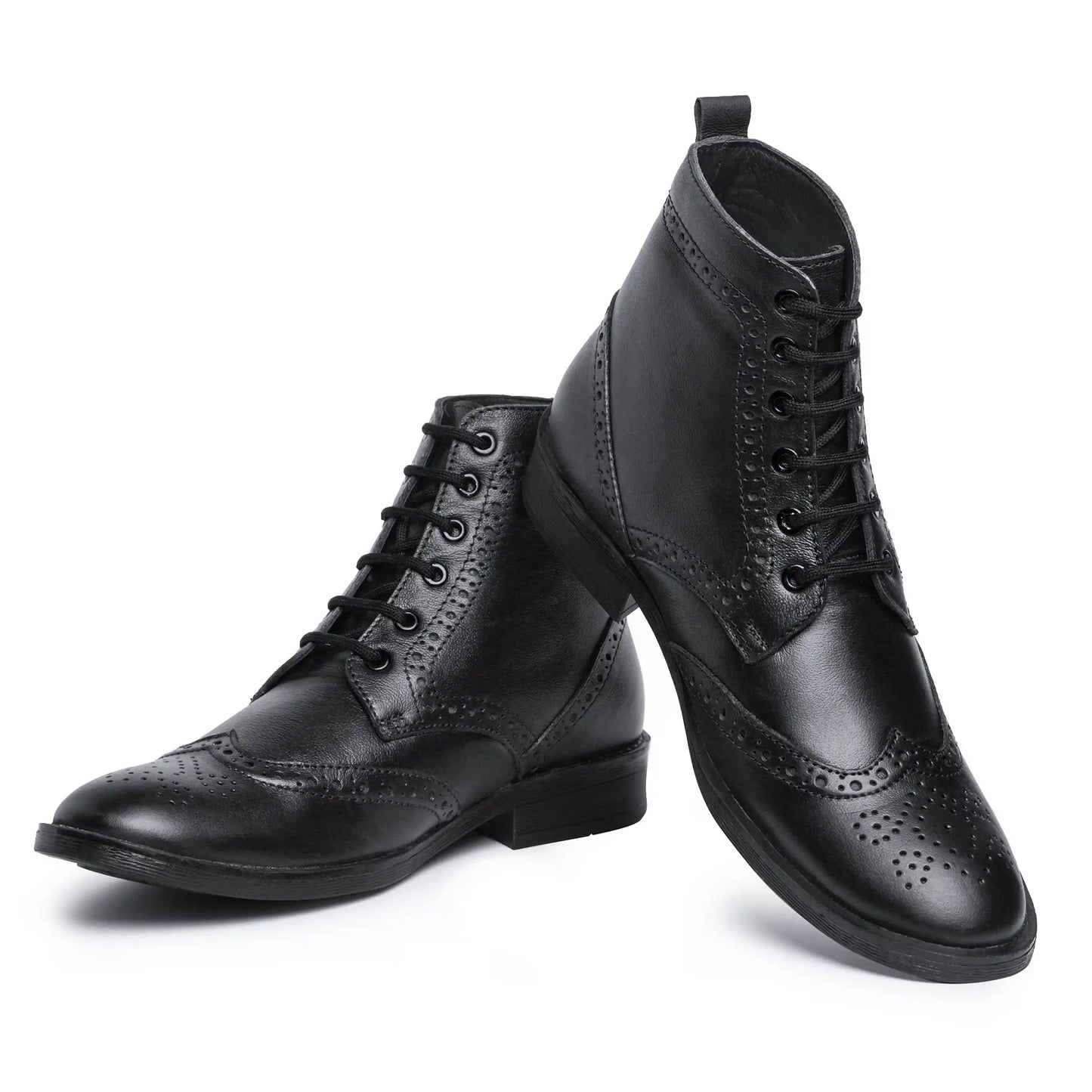 Genuine Leather Brogue Boots for Men