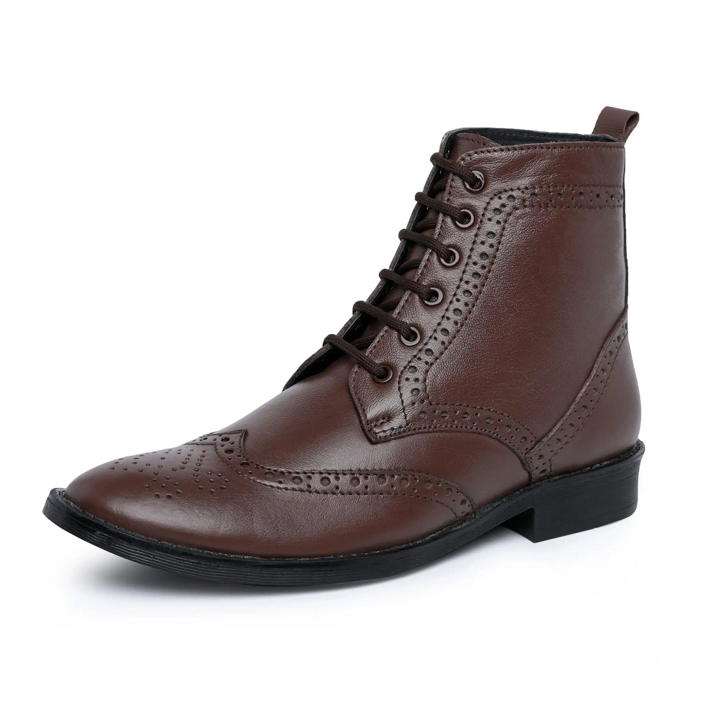 Genuine Leather Brogue Boots for Men