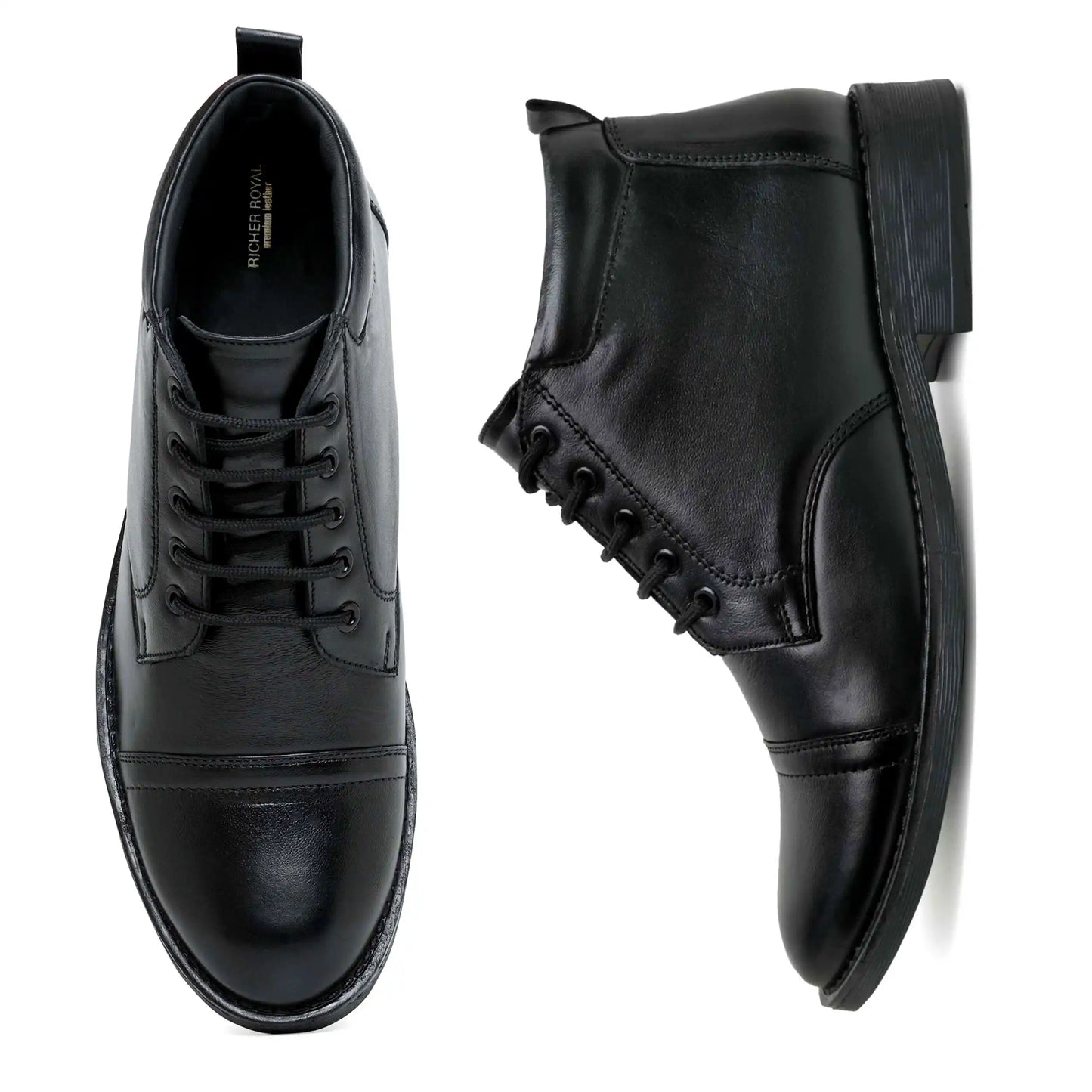 Men Pure Leather Ankle Boots