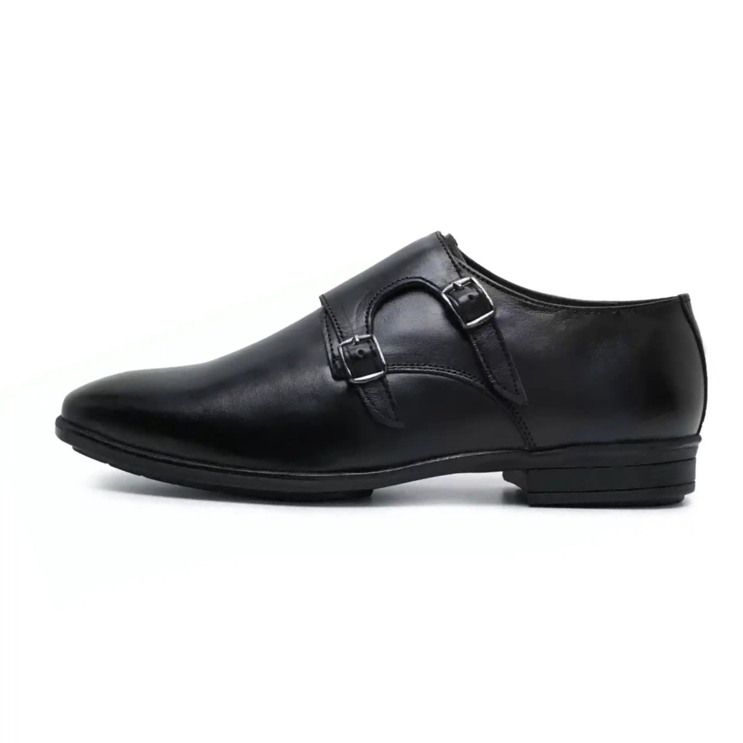 Double Monk Strap Pure Leather Shoes for Men