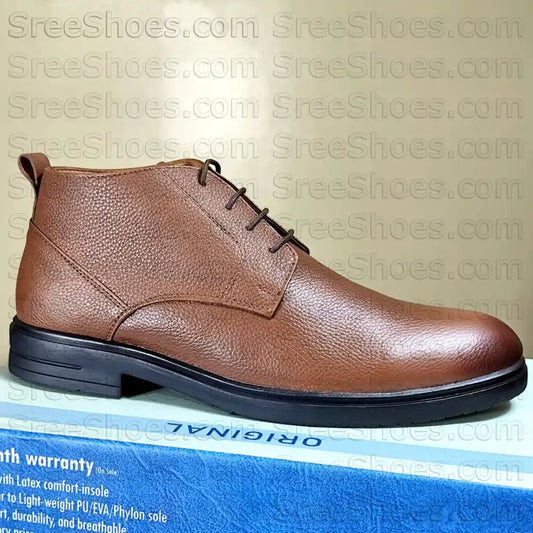 Pure Leather High Ankle Shoes - Men's Chukka Boots (Full-Grain)