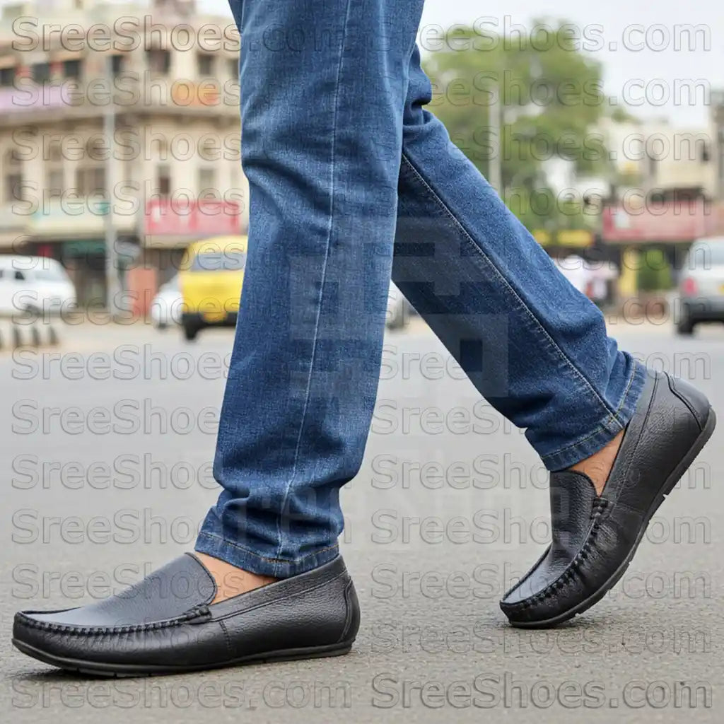 Moccasin Loafers for Men Pure Leather comfort Slip On Shoes