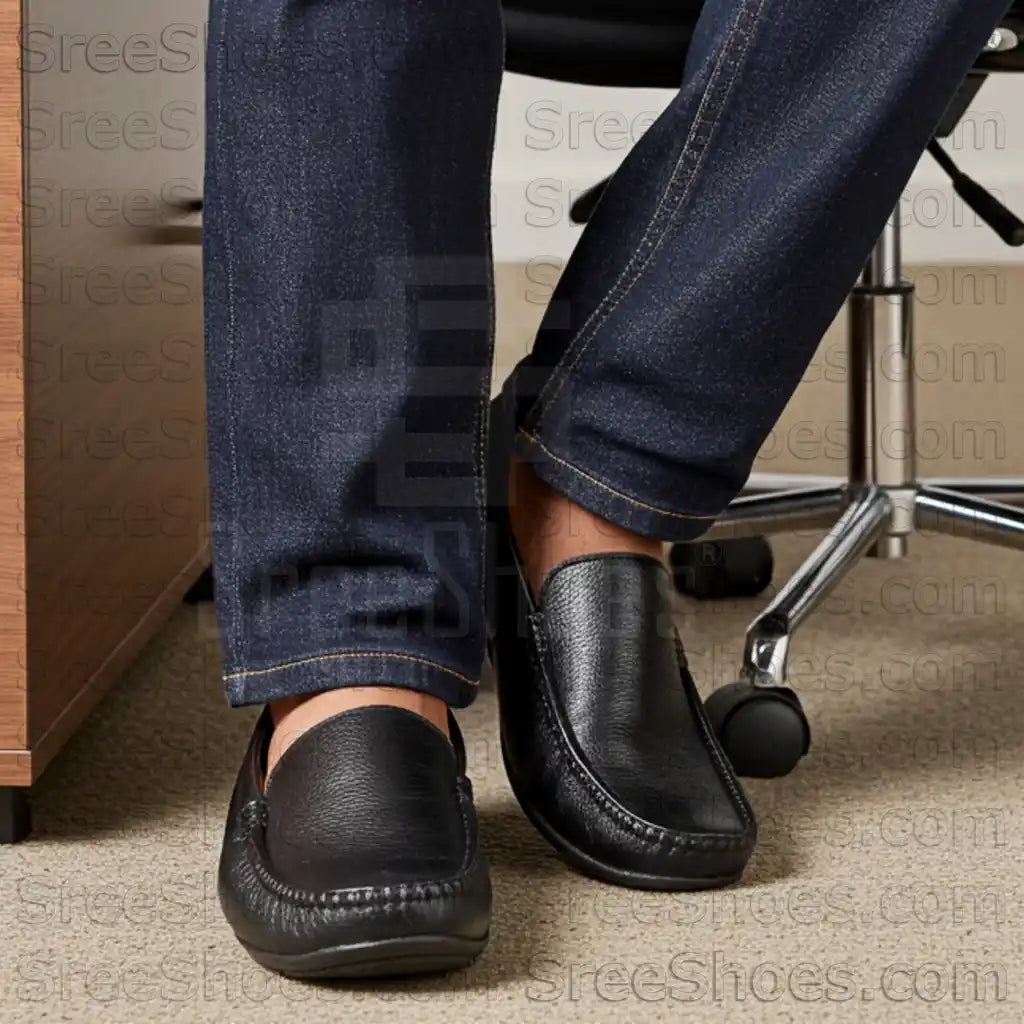 Moccasin Loafers for Men Pure Leather comfort Slip On Shoes