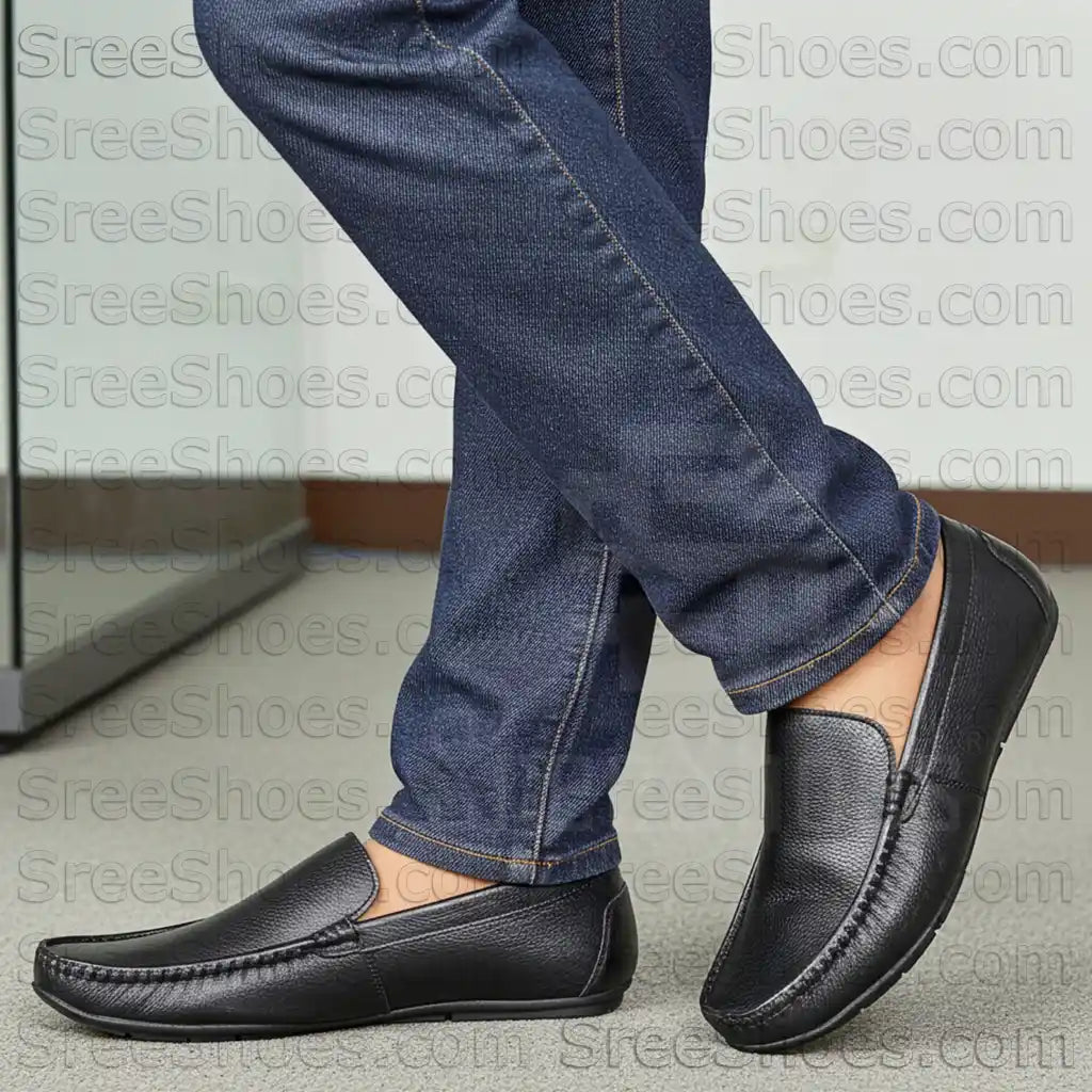 Moccasin Loafers for Men Pure Leather comfort Slip On Shoes