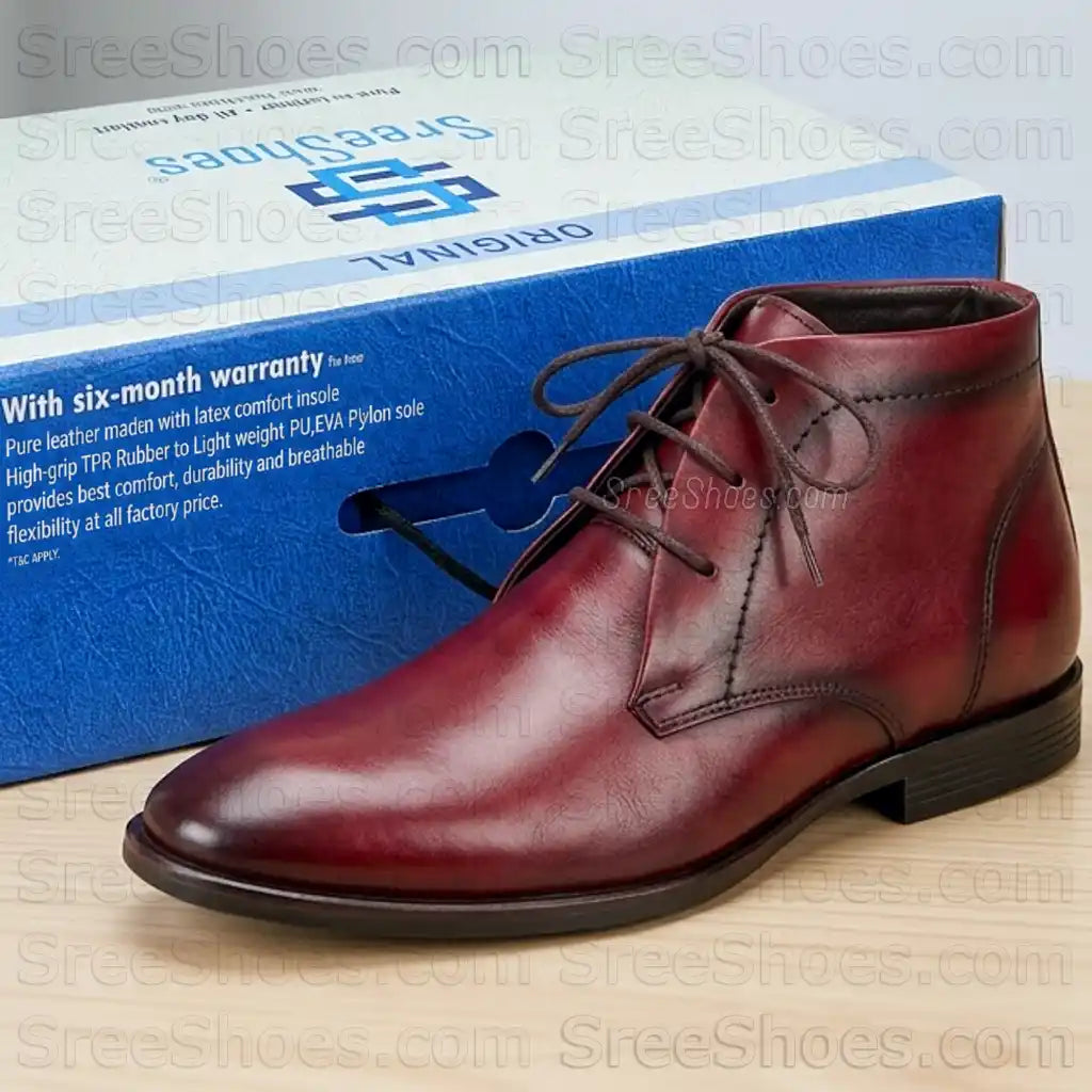 Pure Full-Grain Leather Chukka Boot for Men