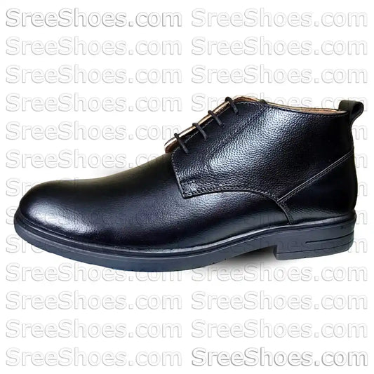 Men's Chukka Boots Full-Grain Leather High Ankle Shoes