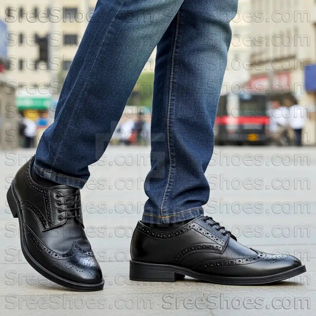 Formal Brogue Pure Leather Shoes For Men