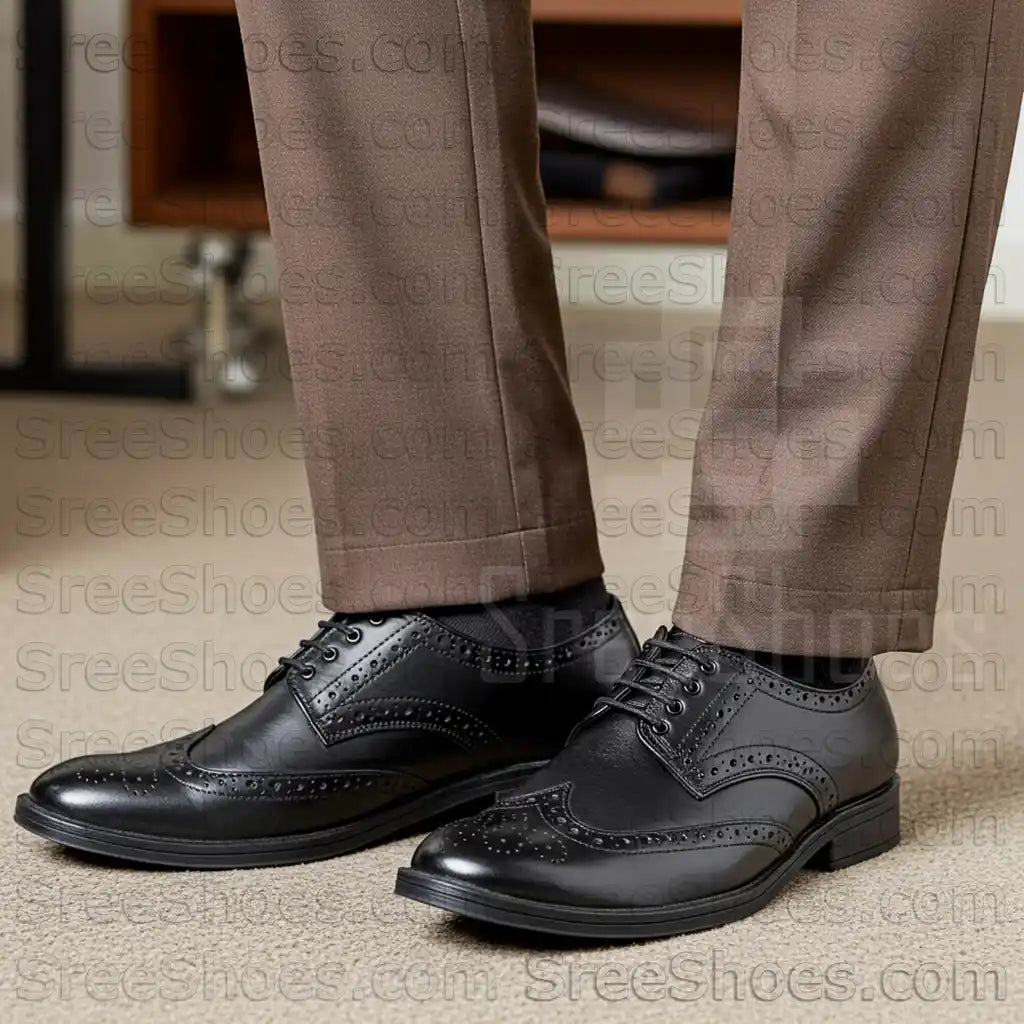 Formal Brogue Pure Leather Shoes For Men