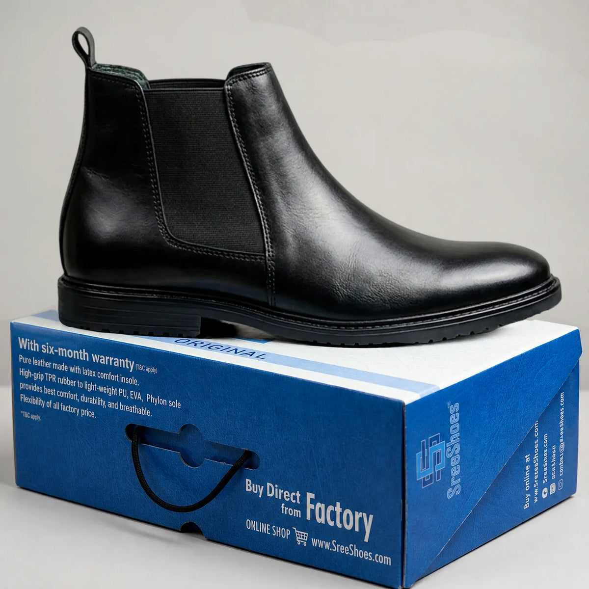 Men's Pure Leather (Full Grain) Chelsea Boots