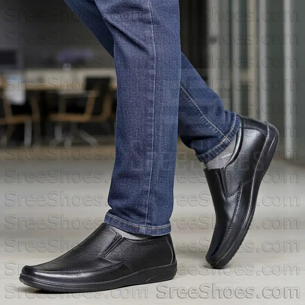 Real Leather Men's slip on Formal Loafer Shoes