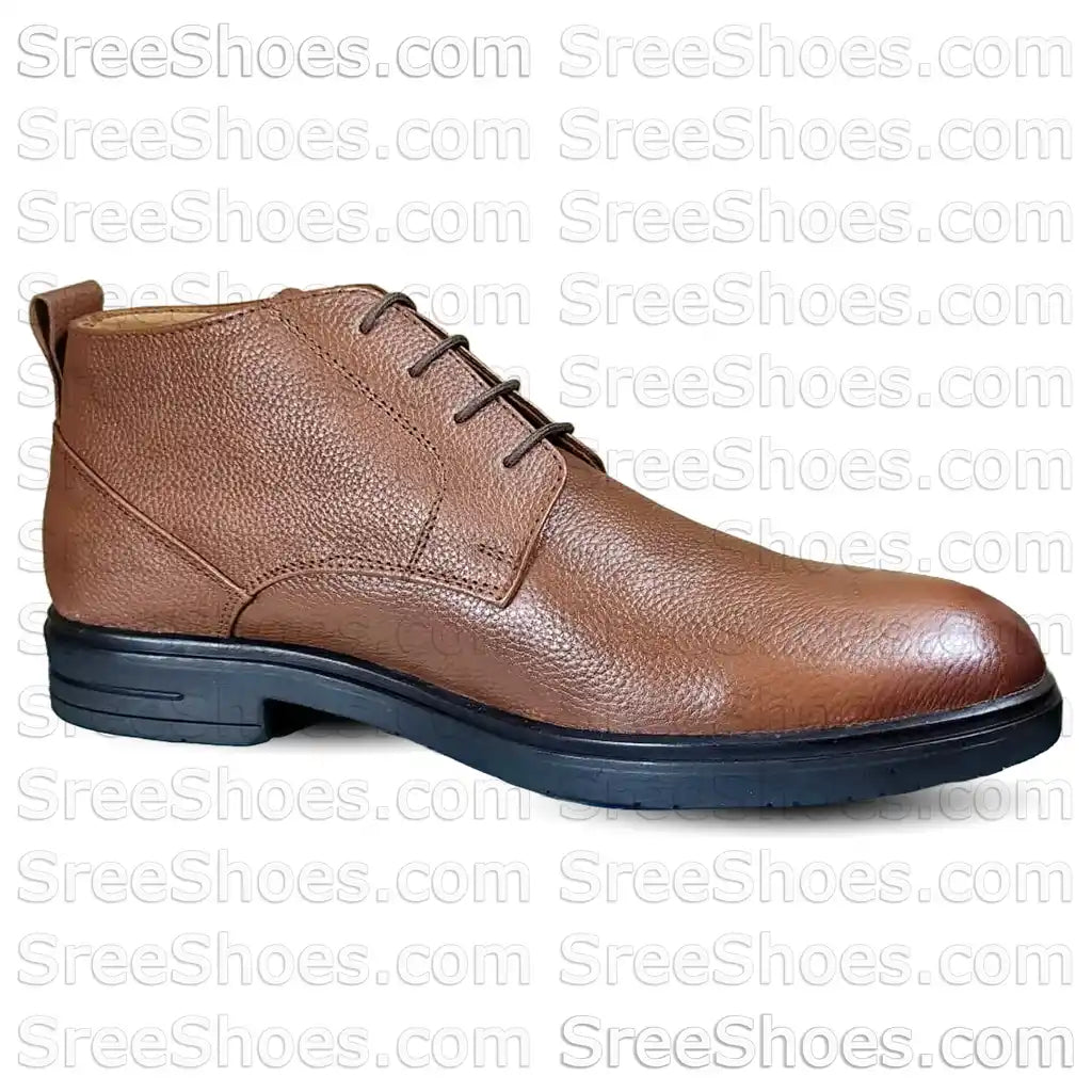 Pure Leather High Ankle Shoes - Men's Chukka Boots (Full-Grain)