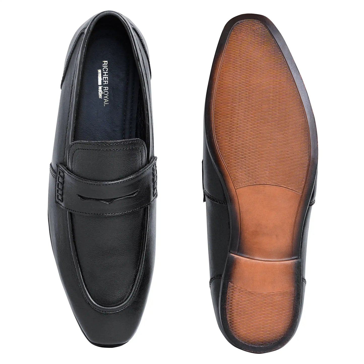 Men Loafers Pure Leather Slip On Shoes
