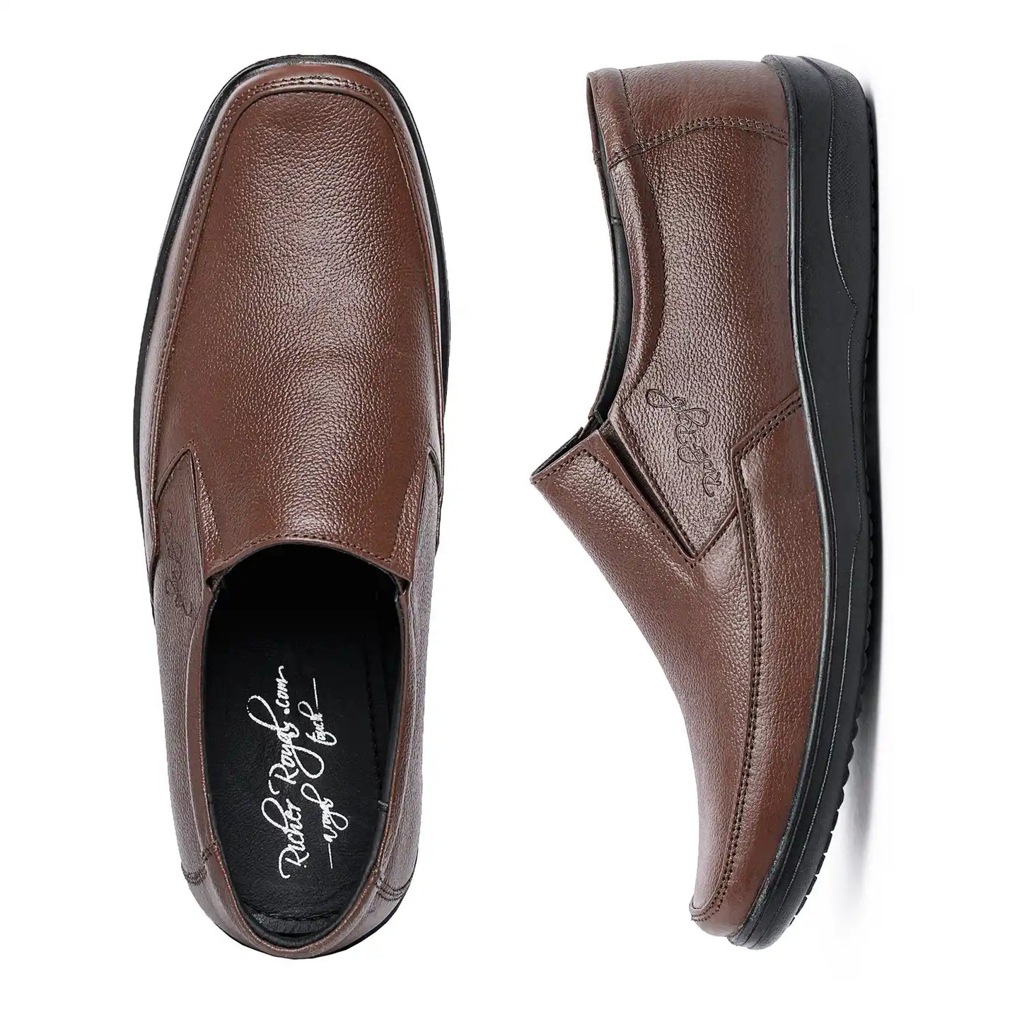 Men Pure Leather Shoes Slip On