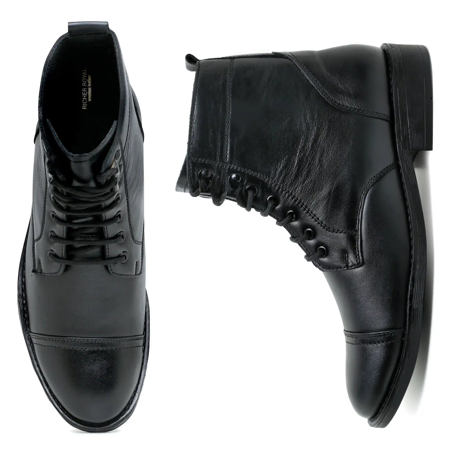 Genuine Leather High Neck Boots Ankle Shoes