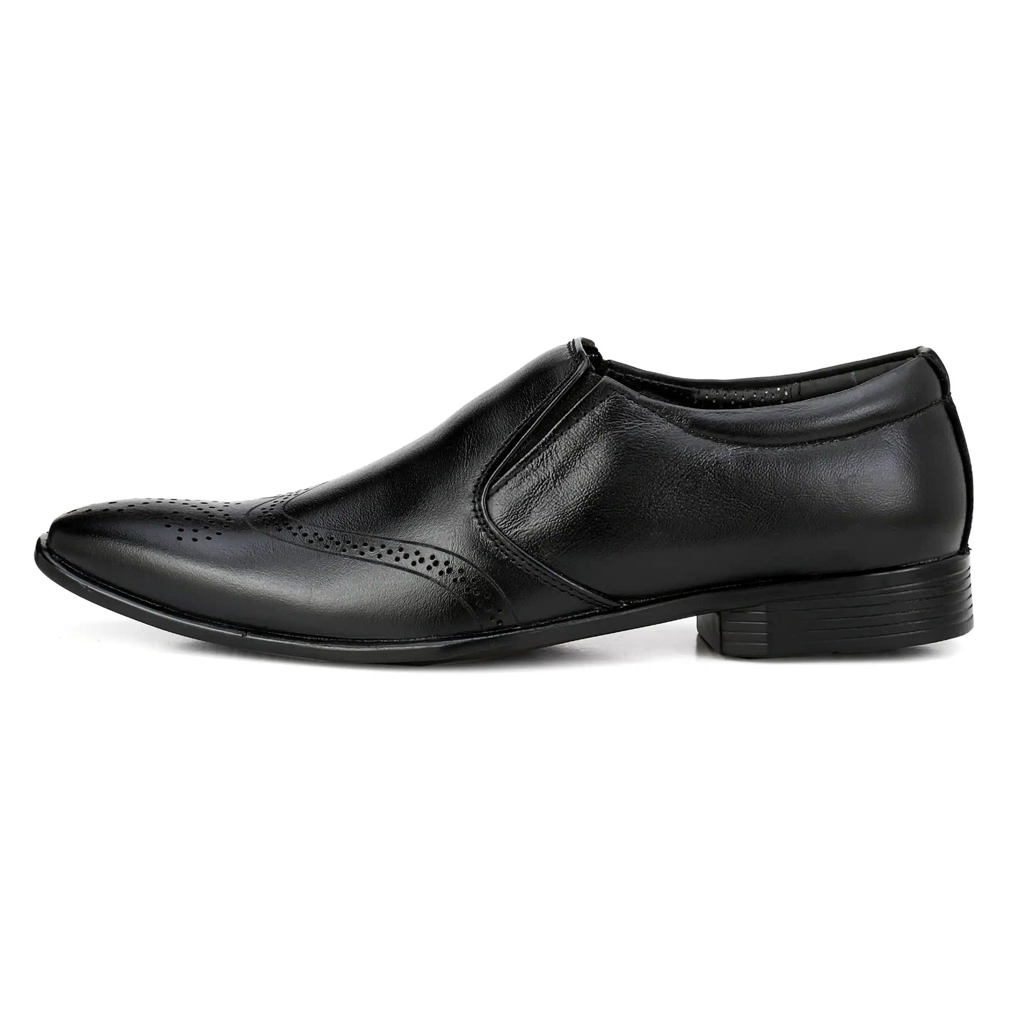 Pure Leather Wing Tip Slip On Brogue Shoes for Men