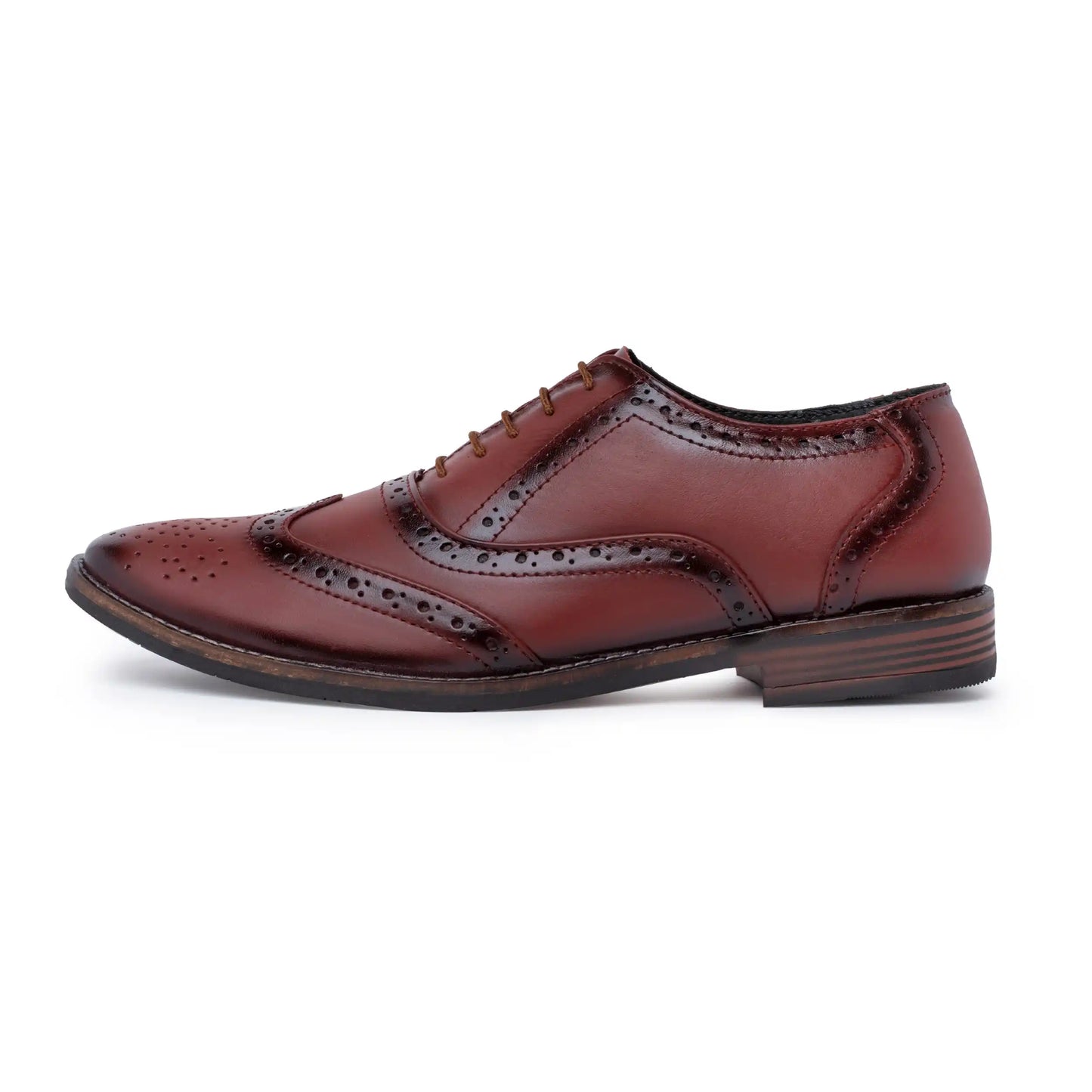 Men Pure Leather WingTip Oxford Brogue Shoes