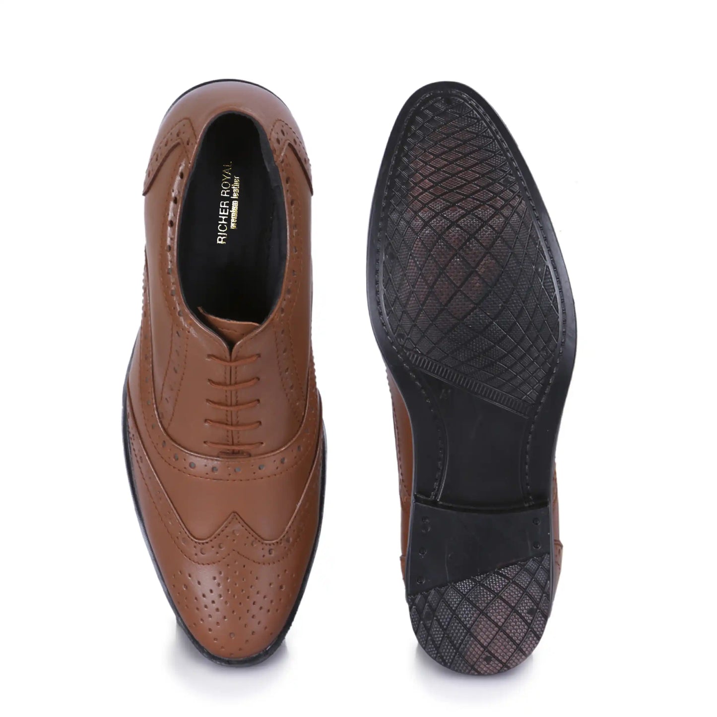 Brogue Pure Leather Shoes For Men